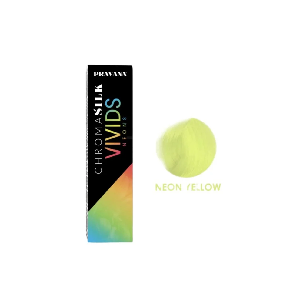 NWT Pravana Chromasilk Vivids Neons Direct Dye Hair Color Neon Yellow 2-3 fl oz